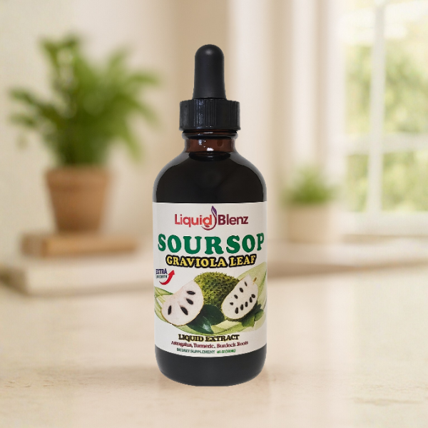 LiquidBlenz Soursop (Graviola) Leaf Liquid Extract – Concentrated Herbal Formula (4oz)