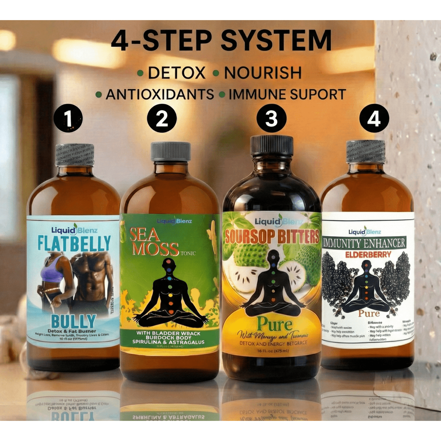 Detox, Nourish, Antioxidants, Immune suport