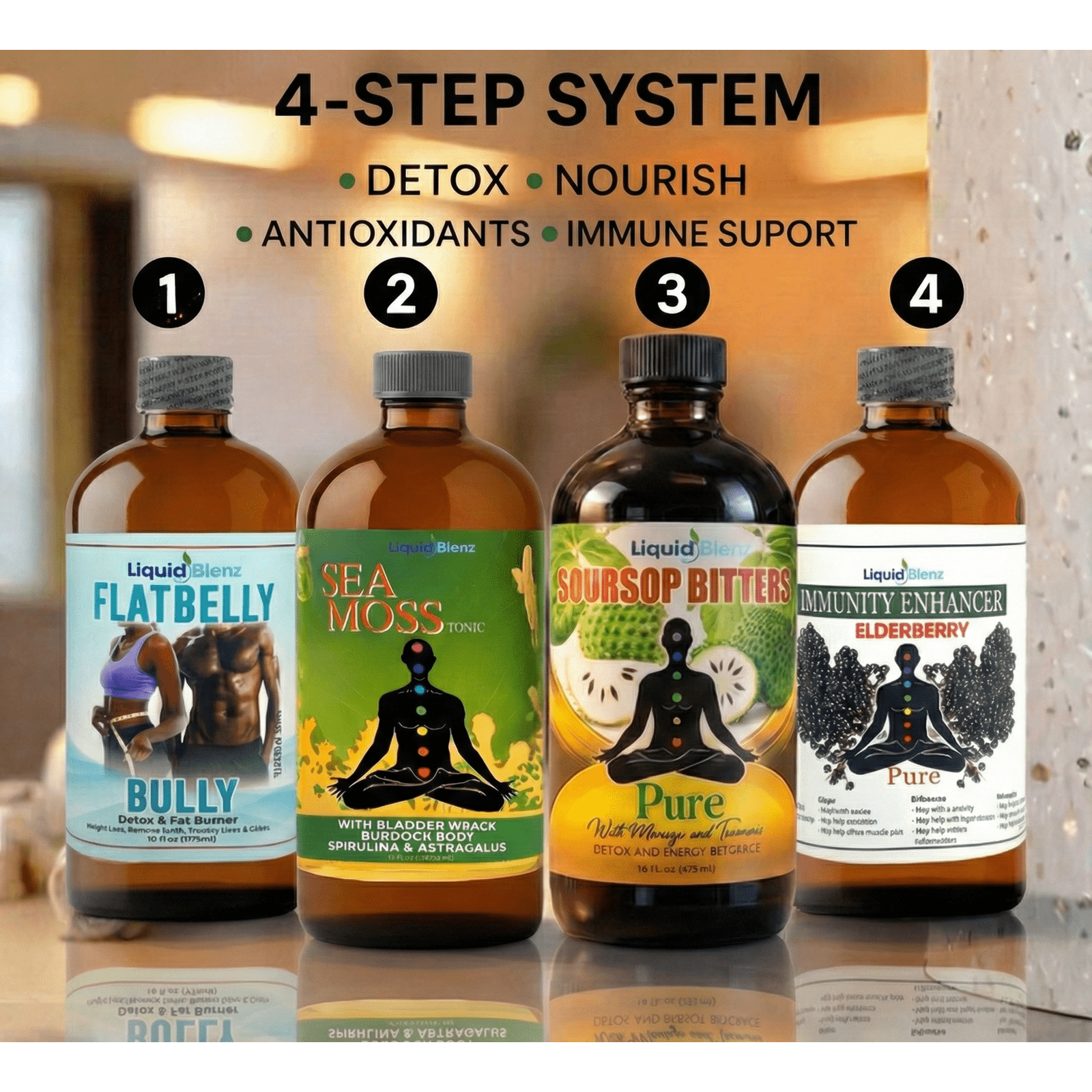 Detox, Nourish, Antioxidants, Immune suport