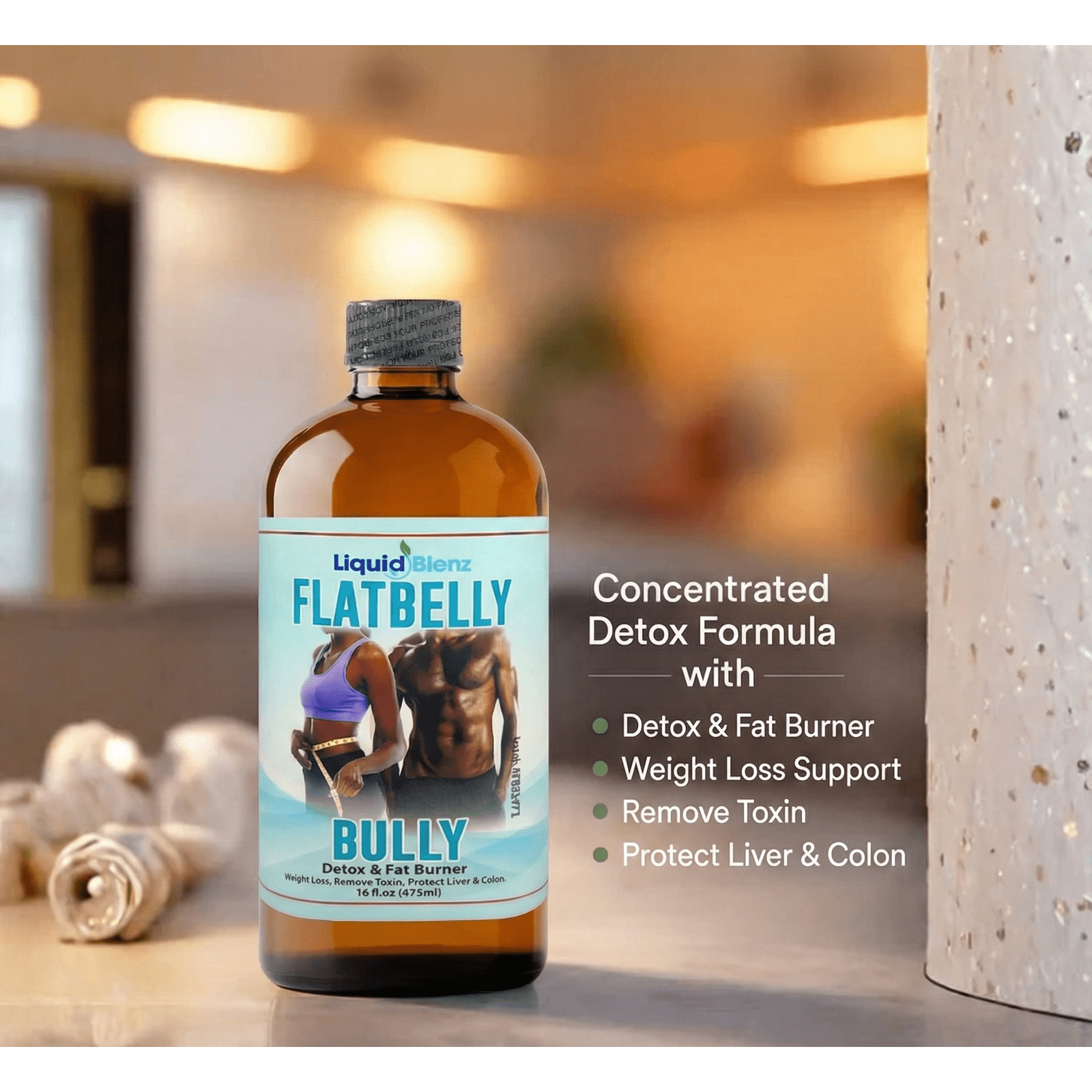 LiquidBlenz Flat Belly Bully – Daily Herbal Cleanse Tonic