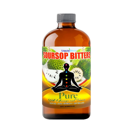 LiquidBlenz Soursop Bitters with Moringa & Tumeric - Immune Antioxidant Supplement